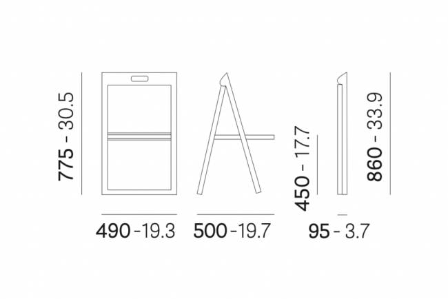 Стул пластиковый складной Enjoy красный 490х500х775 мм Стул пластиковый складной Enjoy красный 490х500х775 мм