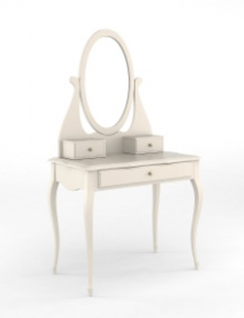 Туалетный стол Малонн Арри с секретером и зеркалом Белый