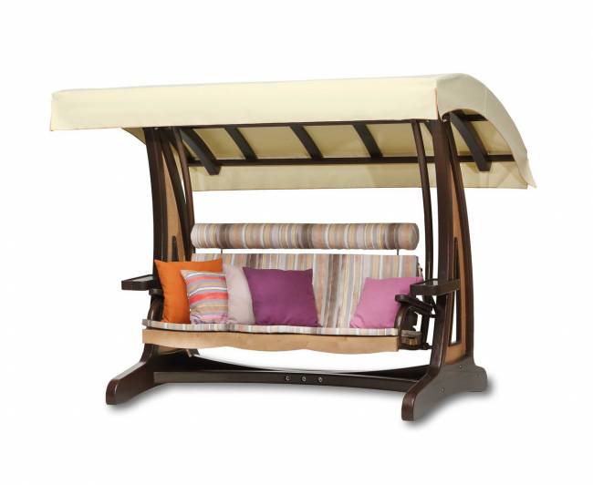 Качели садовые "Валенсия II" Премиум (лиственница)