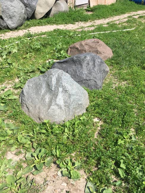 Искусственный валун "ЛЮКС", D50, тёмно-серый