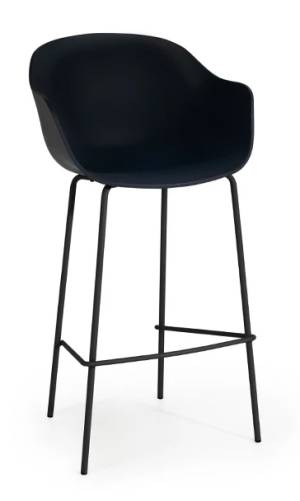 Кресло барное пластиковое Globe-K Bar черный 610х580х1120 мм Кресло барное пластиковое Globe-K Bar черный 610х580х1120 мм