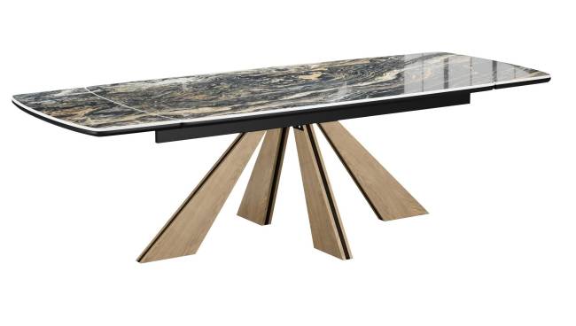 Стол DikLine DKP180 Керамика Amadeus/подстолье черное/опоры дуб галифакс (2 уп.) Стол DikLine DKP180 Керамика Amadeus/подстолье черное/опоры дуб галифакс (2 уп.)