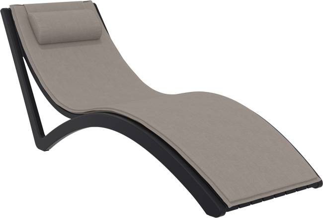 Подушка-подголовник для шезлонга Slim светло-коричневый 410х230х50 мм