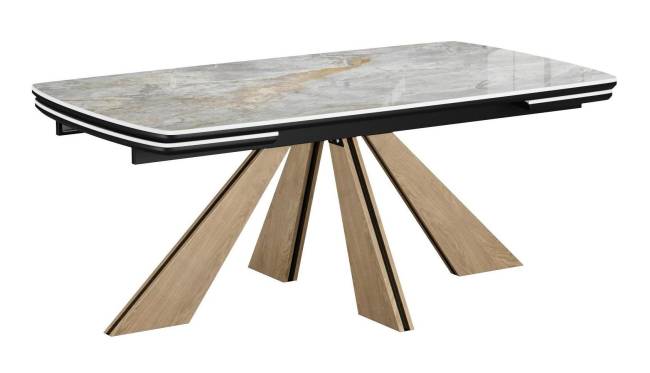 Стол DikLine DKP180 Керамика Titanium Silver River Polished/подстолье черное/опоры галифакс (2 уп.) Стол DikLine DKP180 Керамика Titanium Silver River Polished/подстолье черное/опоры галифакс (2 уп.)