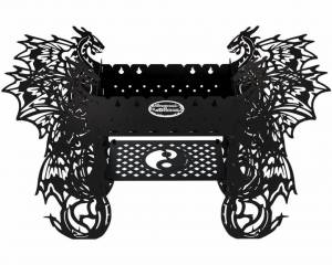 Мангал разборный "Крылатые драконы", сталь AISI304, 3мм