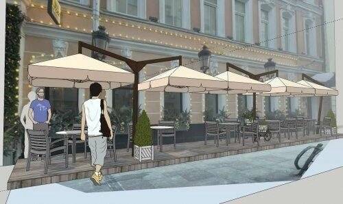 Зонт профессиональный двухкупольный Double Banana V