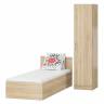 Кровать односпальная 800 с пеналом Стандарт цвет дуб сонома Кровать односпальная 800 с пеналом Стандарт цвет дуб сонома