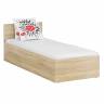 Кровать односпальная 800 с пеналом Стандарт цвет дуб сонома Кровать односпальная 800 с пеналом Стандарт цвет дуб сонома