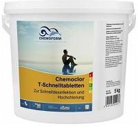 КЕМОХЛОР Т, 30кг ведро, табл.20гр, БЫСТРОРАСТВОРИМЫЙ хлор для дезинфекции воды