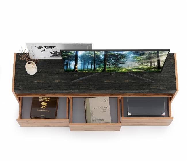 Тумба под ТВ 13.272 цвет дуб вотан/интра Тумба под ТВ 13.272 цвет дуб вотан/интра