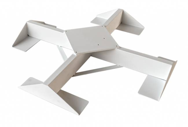 Зонт профессиональный двухкупольный 3.5х7 м Alu Double Starwhite белый, бордовый 3500х7000 мм