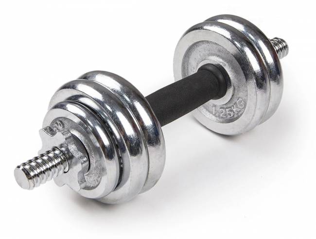 Набор гантелей хромированных "Atlas Sport" в чемодане 15 кг