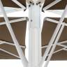 Зонт профессиональный четырехкупольный 6х6 м Alu Poker Starwhite белый, серо-коричневый 6000х6000 мм