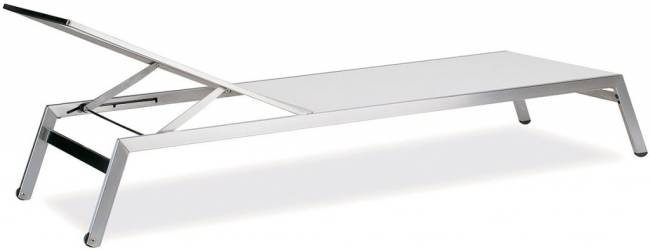 Шезлонг-лежак металлический Zen белый 2030х650х290 мм