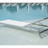 Шезлонг-лежак металлический Zen белый 2030х650х290 мм