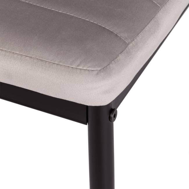 Стул Easy (mod. 24-1) / 1 шт. в упаковке металл, вельвет, 49 х 41 х 98 см, Light grey (светло-серый) HLR14 / черный Light grey (светло-серый) HLR14 / черный металл, вельвет