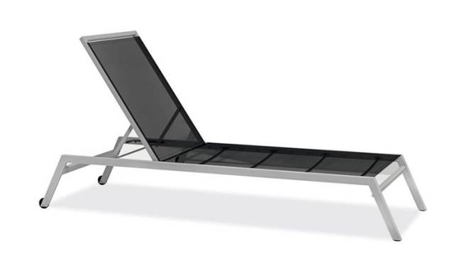 Шезлонг-лежак металлический Zen антрацит 2030х650х290 мм