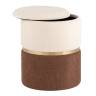 Пуф Кэрри с ящиком шенилл коричневый