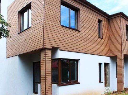 Фасадная панель из ДПК HOLZHOF, 165*15*3000 мм, слоновая кость