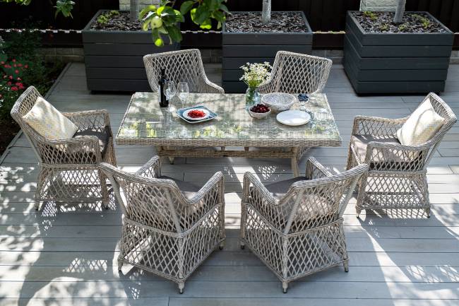 "Латте" плетеное кресло из искусственного ротанга, цвет бежевый