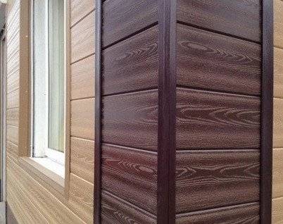 Уголок ДПК + алюминиевый профиль для фасадных панелей, 50*50*3000, венге