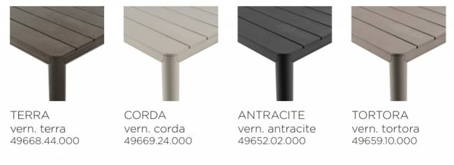 Стол пластиковый раздвижной Tevere 210 антрацит 2110-2750х1000х765 мм