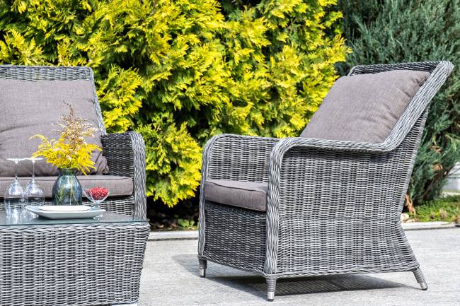 "Гляссе" лаунж-зона из искусственного ротанга, цвет графит "Гляссе" лаунж-зона из искусственного ротанга, цвет графит