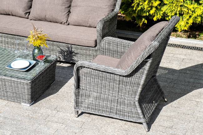 "Гляссе" лаунж-зона из искусственного ротанга, цвет графит "Гляссе" лаунж-зона из искусственного ротанга, цвет графит