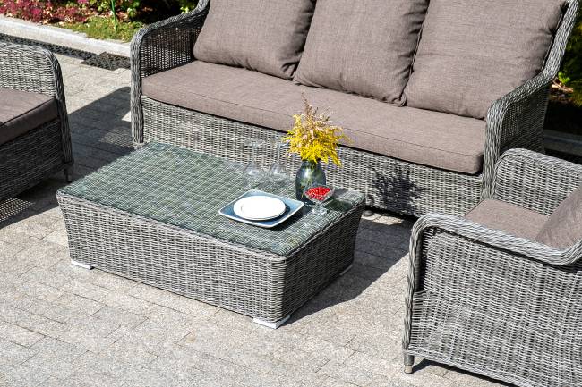 "Гляссе" лаунж-зона из искусственного ротанга, цвет графит "Гляссе" лаунж-зона из искусственного ротанга, цвет графит