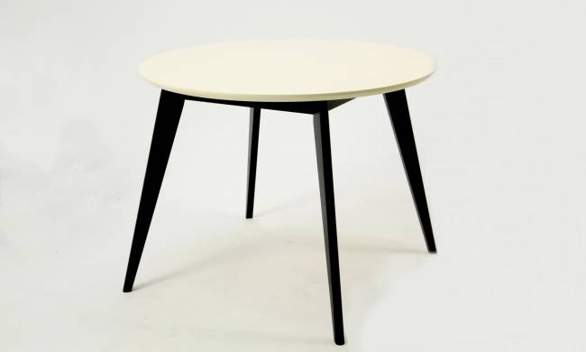 Стол Сканди К 100 чёрное дерево/слоновая кость