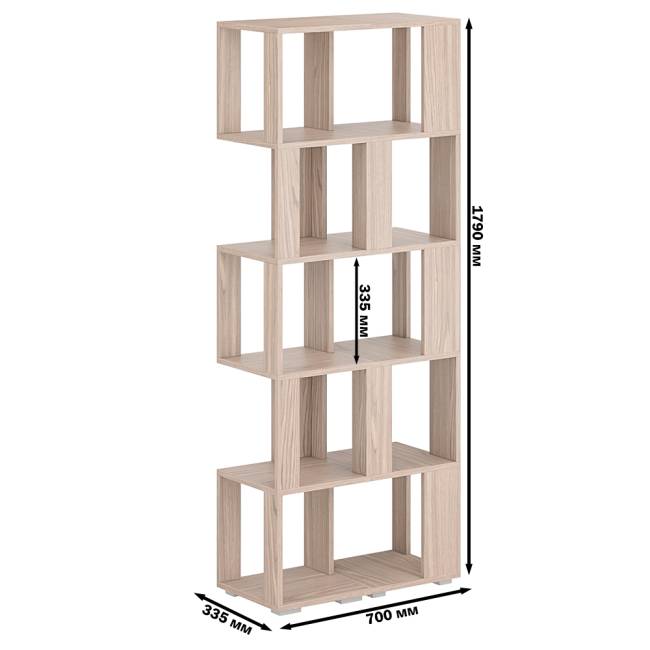 Комплект их 2-х стеллажей цвет ясень шимо светлый