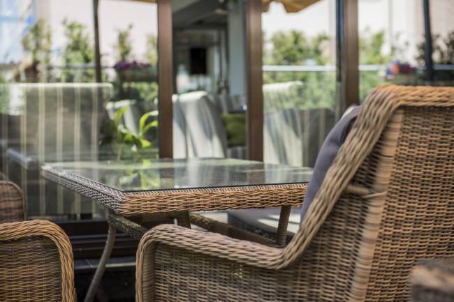 "Латте" плетеный стол из искусственного ротанга 160х90см, цвет соломенный