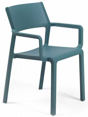 Кресло пластиковое Trill Armchair бирюзовый 585х535х825 мм