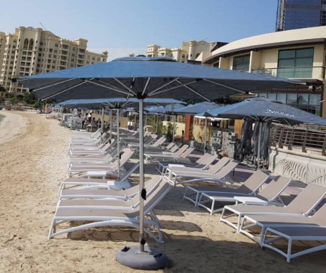 Зонт профессиональный 3.5х3.5 м Avocado серебристый, серый 3500х3500 мм