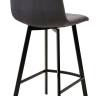 Полубарный стул CHILLI-QB SQUARE серый #27, велюр / черный каркас (H=66cm) М-City