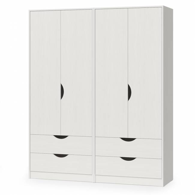 Два детских шкафа для одежды Уна цвет белый