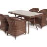 "Латте - 140 R" обеденная группа плетеная, цвет коричневый