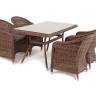 "Латте - 140 R" обеденная группа плетеная, цвет коричневый