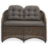"Равенна" диван двухместный плетенный из ротанга, цвет коричневый