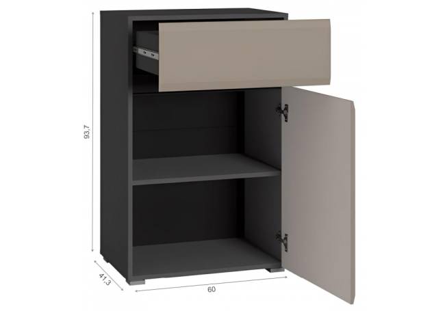 Комод Сейдиль 16.231.02 антрацит / веллюто капучино
