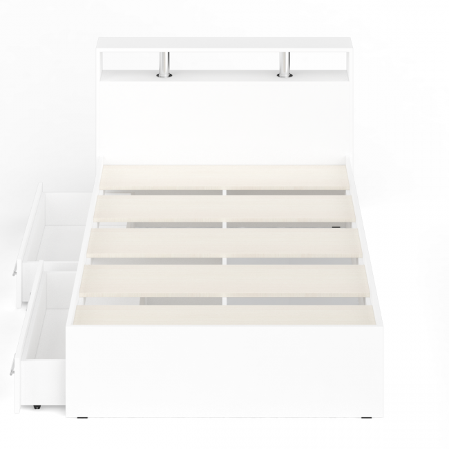 Кровать с ящиками Камелия 1200 цвет белый