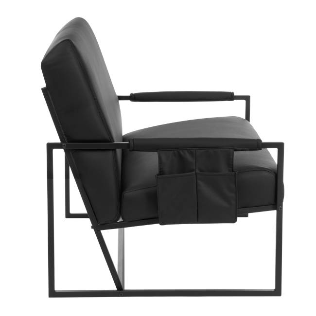 Диван Charli LUX/Чарли Люкс экокожа , Sharp Чёрный Sharp Чёрный экокожа