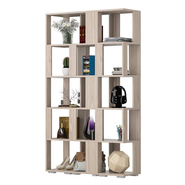 Комплект их 3-х открытых стеллажей цвет ясень шимо светлый