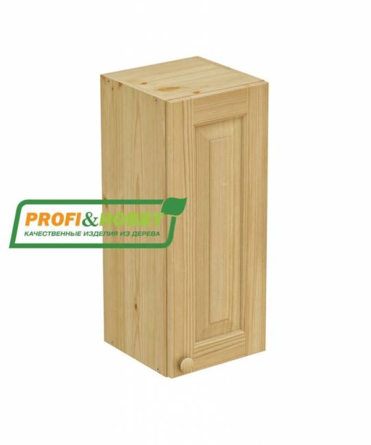 Шкаф навесной 300 х 300 х 720 филенка, сосна, бесцветный лак