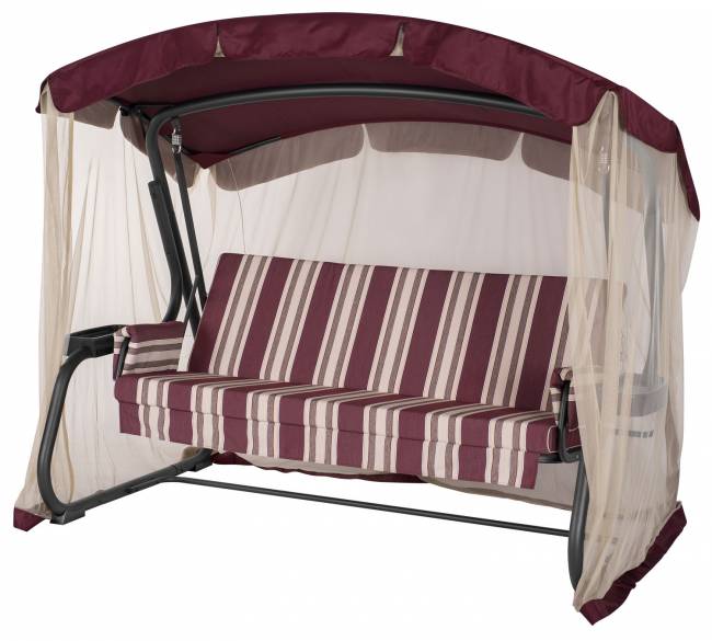 Садовые качели "Милан" (Мерида) Премиум (Бордо)