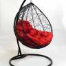 Подвесное кресло кокон «капля ротанг» чёрный