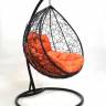 Подвесное кресло кокон «капля ротанг» чёрный