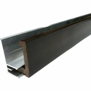 Стартовый профиль ДПК с алюминиевой направляющей, 40*24*3000 мм, антрацит