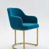 Стул Amely Denim / Gold 2
