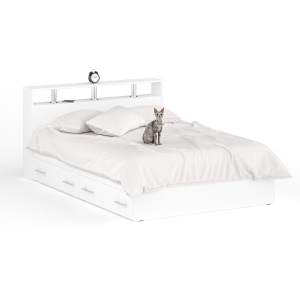 Кровать с ящиками Камелия 1400 цвет белый